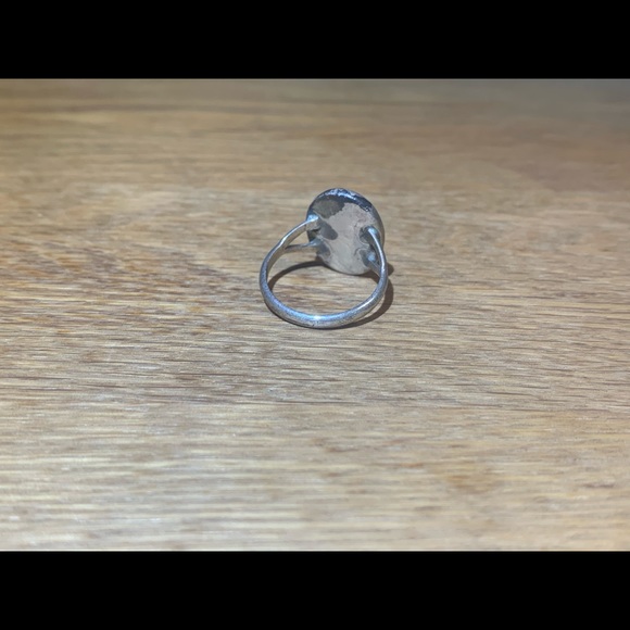 Sterling silver and snowflake obsidian ring - Picture 4 of 7